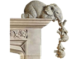 MEOIRUERY Adorável Suporte De Prateleira, Estatuetas Pintadas À Mão, Escultura De Elefante Em Resina Sintética Sólida, Decoração Para Casa Com Design Removível
