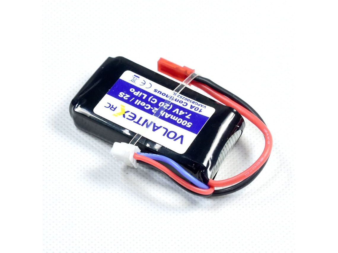 Volantexrc 768 1 Mustang P 51d/ Saber 920 756 2 Peça de Substituição para Avião Rc Bateria Lipo 7.4v 500mah 20c com Conector Jst MDUG