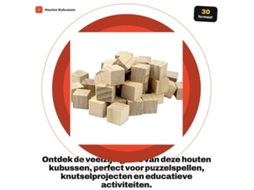 Bloqueios De Madeira - Caixas Para Puzzles - Blocos Para Desafios Criativos - 30 Mm - Conjunto De 24 - Desenvolve Habilidades - Apropriado Para Crianç