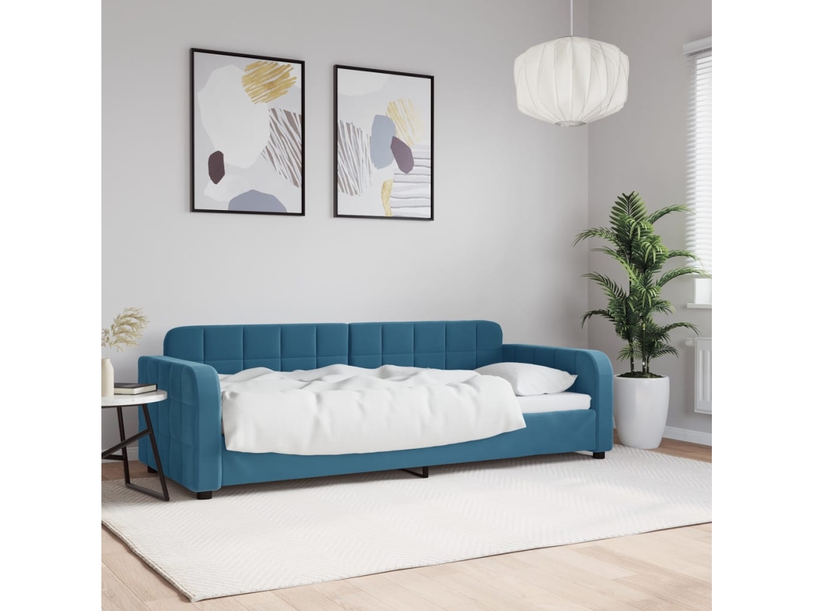 Sofá cama 80x200 cm Terciopelo Azul