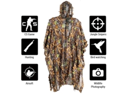 Traje Ghillie Masculino Para Caça Camuflagem 3d Folhas Poncho Militar Cs Manto De Camuflagem