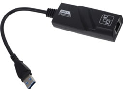 Ethernet Plug And Play Desktop E Laptop, Design Compacto Na Cor Preta