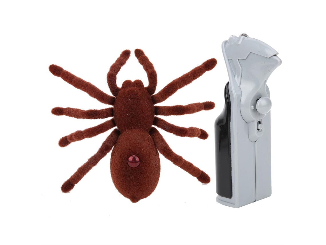 Decoração de festa falsa assustadora e macia de Halloween Bj-aranha com controle remoto de 2 canais
