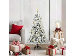 Vidaxl Árvore De Natal Articulada Artificial Branco 120 Cm Pe E Pvc