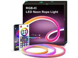 Lurelia Fita Led Neon 3 M, Rgbic, 100 V, Bluetooth, App, Comando Remoto, Sincronização Musical