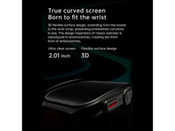 Smartwatch com tela sensível ao toque HD de 1,96" que atende e faz chamadas, 100 modos esportivos, bateria de 400 mAh e monitor de frequência cardíaca. Bestvite