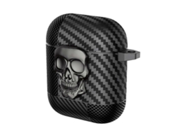 Camada protetora para fone de ouvido Bluetooth com estampa de fibra de carbono GIECY.