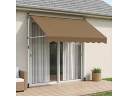 Vidaxl Toldo Retrátil Manual Bege 350 Cm