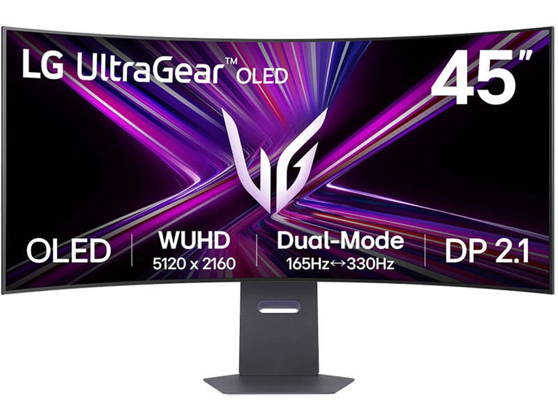 Monitor Gaming LG UltraGear 45GX950A-B.AEU (45'' - OLED - 0.03 ms - 165 Hz - Curvo - Preto)
