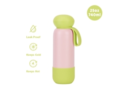 Copo Térmico Czhhmart, Garrafa De Aço Inoxidável Com Alça Portátil E Cores Contrastantes, 25oz /740ml Estilo 7