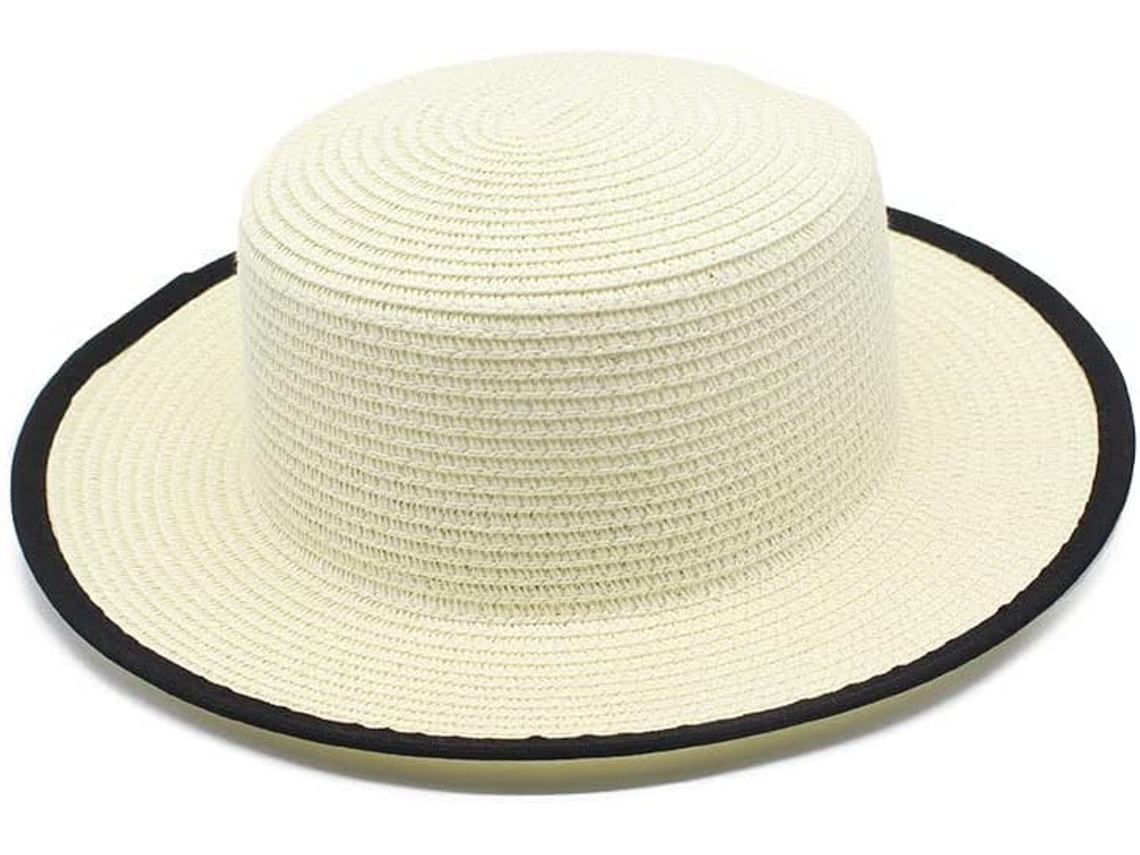 Chapéu de Palha Verão Hhf Casual Aba Reta Proteção Solar Praia S/MARCA