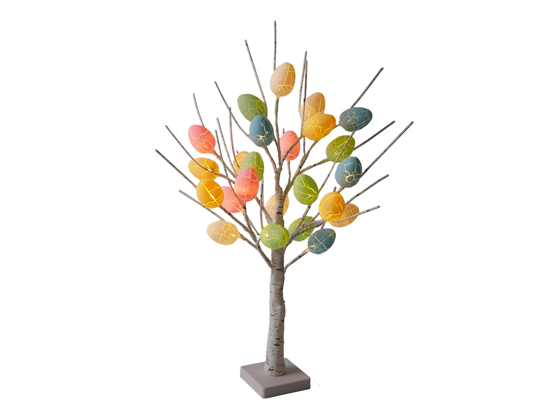 Laxiscreed Luz De Árvore De Páscoa Com 24 Leds, 60 Cm, Bateria Para Decoração Festiva