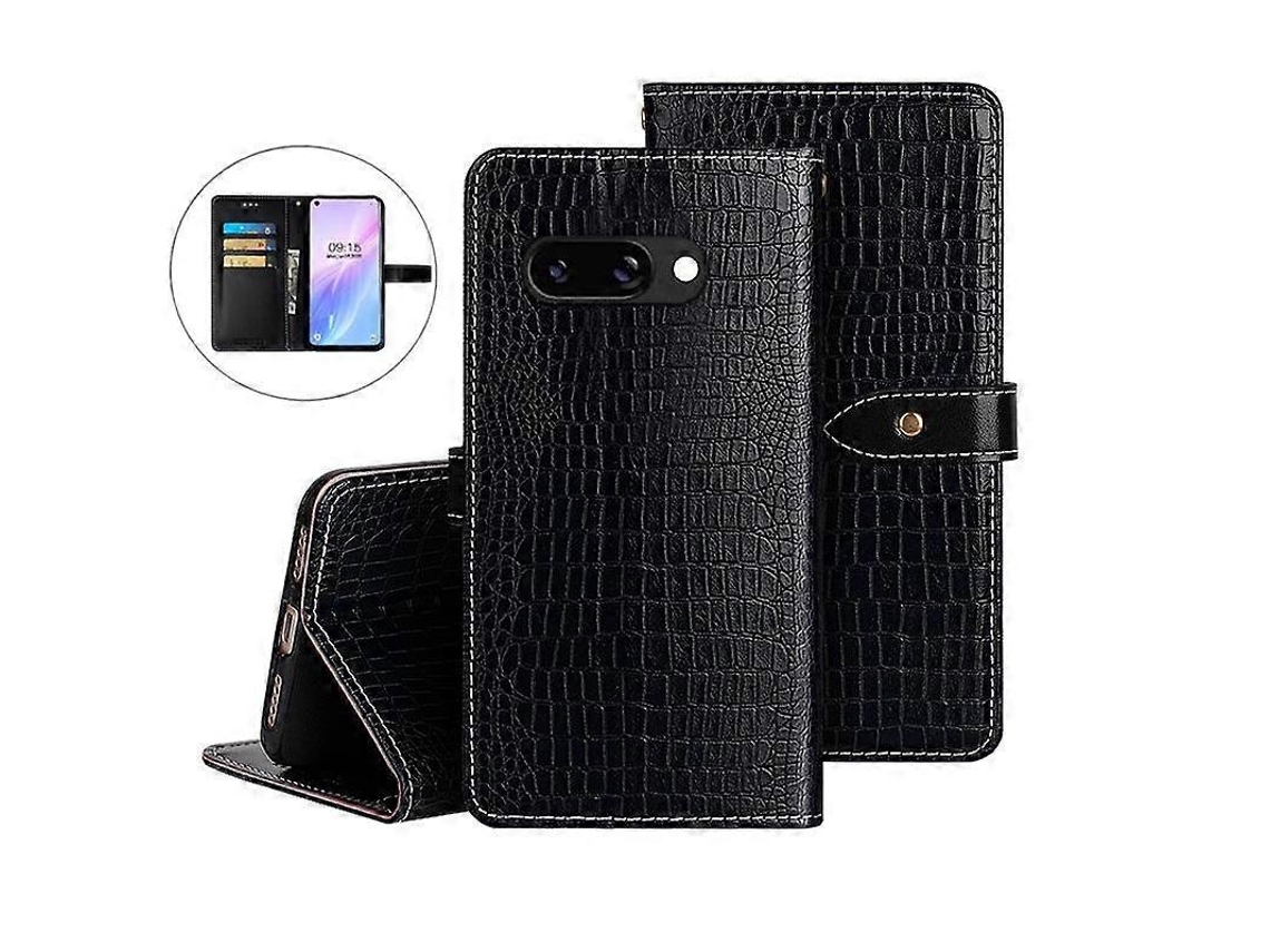 Capa Telemóvel Em Couro Pu E Tpu Com Textura Crocodilo Para Google Pixel 9a Elysve