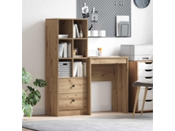 Vidaxl Mesa Carvalho Artesanal 105,5 X 34 X 127 Cm 2 Unid.