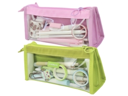 Estojo De Lápis De Grande Capacidade Transparente Bolsa De Papelaria Material Escolar Estético Para Adolescentes Rosaverde ZMDECQNA 2 Un