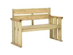 Garden Bench, Garden Benches Vidaxl Marrom Madeira De Pinho (121 X 53 X 85 Cm)