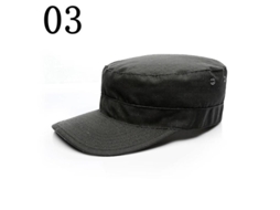 Gorra Camuflaje Militar Unissex para Caça Pesca Proteção Solar Primavera Verão Outono 8 Cores 03 Negro