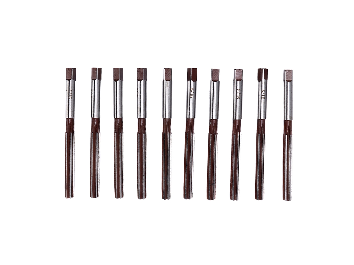 10pcs Broca Manual De Fresamento 9sicr Reamer De Mão Para Alumínio Cobre 5/16in