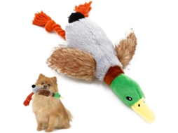 2026-brinquedo De Patinho De Pelúcia Para Cães Com Chirrido E Papel Crispante Sem Recheio - Brinquedo Interativo Para Cães Pequenos E Médios