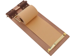 Quadro de Avisos Vintage em Couro para Parede, com Rolo Papel Substituível, Caneta Madeira Inclusa, Suporte Pa