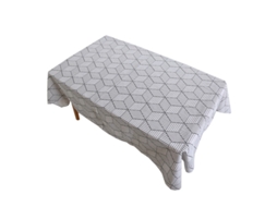 Toalha De Mesa Retangular De Algodão E Linho Em Estilo Geométrico Para Decoração De Mesa De Cozinha
