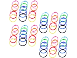 Conjunto de 120 argolas metálicas vazadas para correntes, argolas para limas e chaves, resistentes e portáteis.