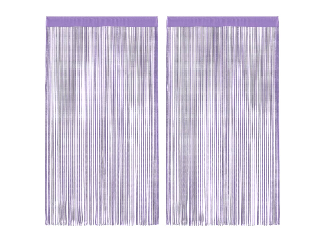 Maison Exclusive - Cortinas De Fios 2 Pcs 140x250 Cm Roxo