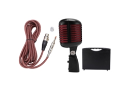Aetheria microfone Dinâmico Cardióide Retro Ajustável para Palco Ktv com Som Cristalino Preto