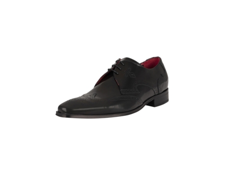 Sapatos De Homem Jeffery West Brogue Polido Pele Preto (43)