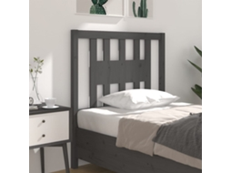 Vidaxl Cabeceira De Cama 106x4x100 Cm Pinho Maciço Cinzento