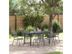 Vidaxl Conjunto De Jantar Para Jardim 7 Unid. Antracite