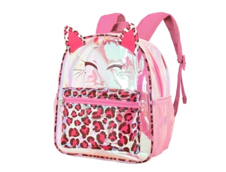 Mochila OH MY POP! Oh My Pop! Feline Laser Pequena Rosa