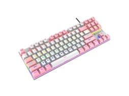 K80 87 Teclas Teclado Mecânico Interruptor Azul Ergonômico Antiderrapante Sensível Mix Retroiluminado Cor Correspondência Usb Desktop Teclado de Jogos