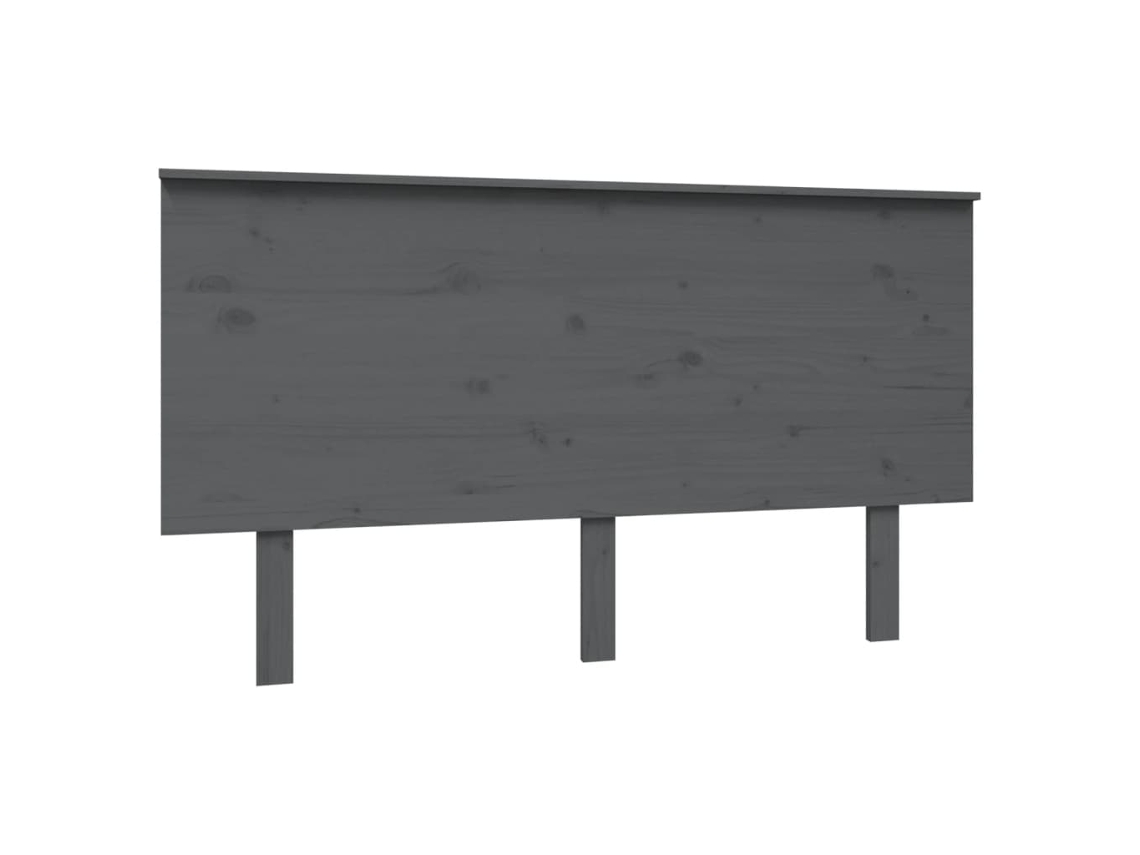 Cabeceira de Cama 144x6x82,5 Cm Pinho Maciço Cinzento MAISON EXCLUSIVE