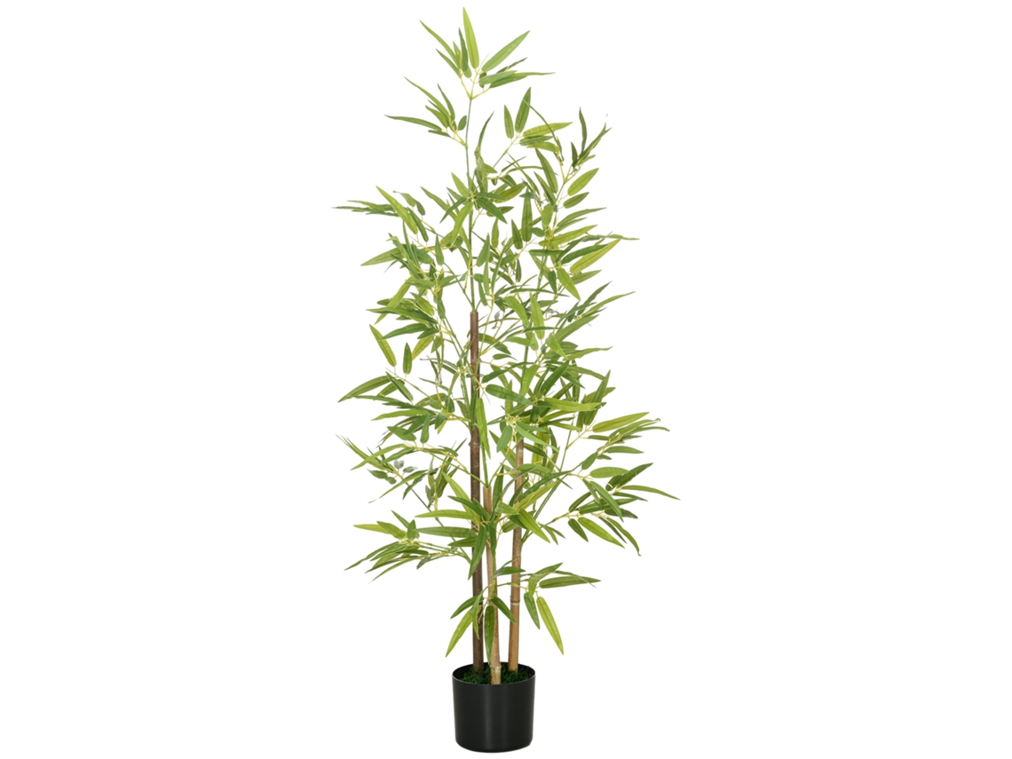 Planta Artificial De Bambu Para Interiores Com 120 Cm De Altura E Vaso Incluído.