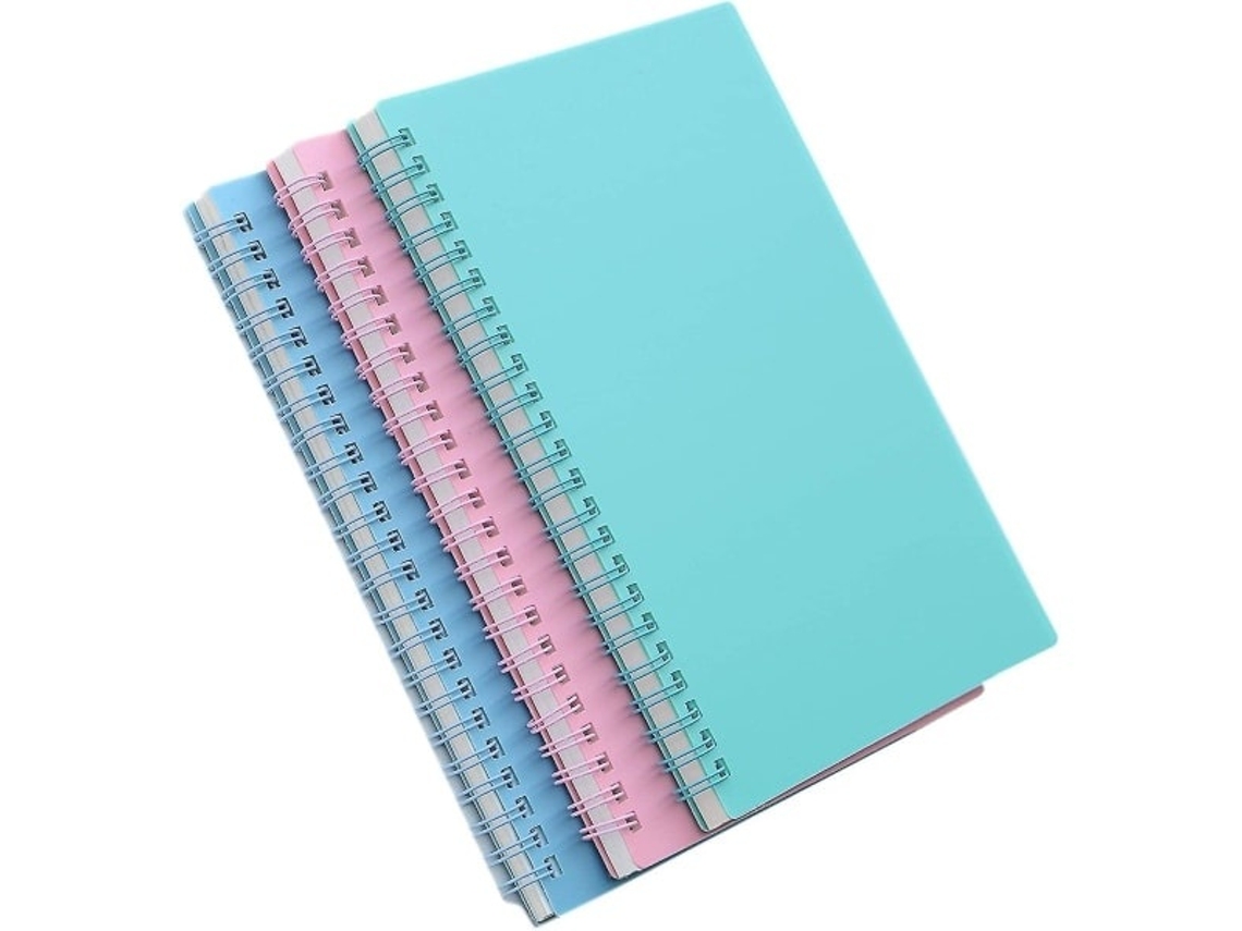 Lurelia Bloco De Notas Com Capa Dura, Em Espiral, Com Cadeado, Pautado, Com Papel Grosso, Pacote Com 3, A5, 14,5 X 21 Cm