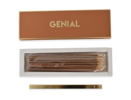 Cofre Com 30 Bastões De Incenso Com Suporte Marrom Claro 25 Cm