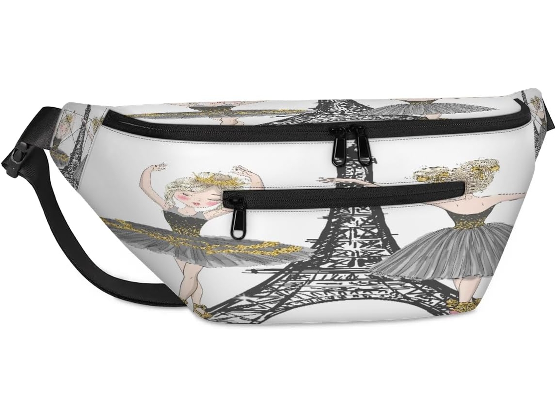Bolsa Transversal TROPICALLIFE Torre Eiffel e Bailarina (38x25x19cm)