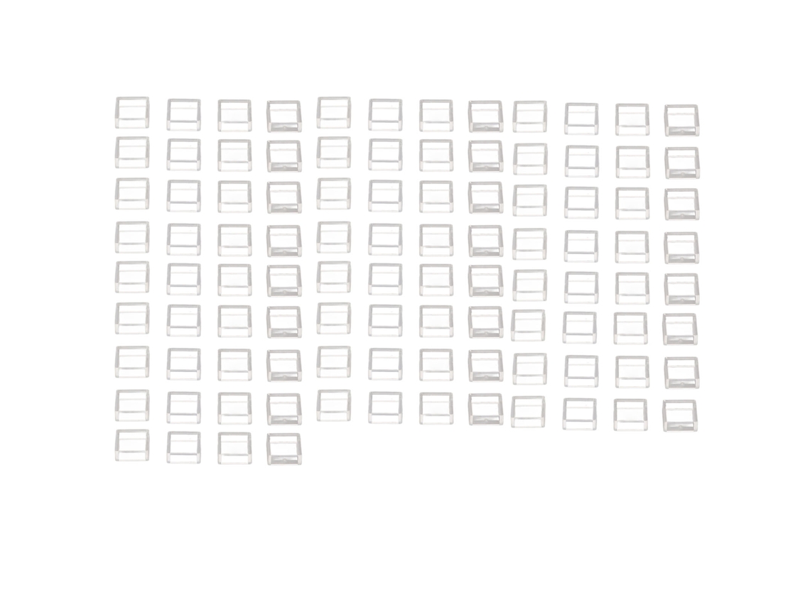 Kit com 100 Capuchos de Interruptor Táctil Transparente S/MARCA