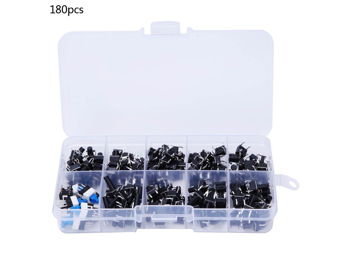 Kit 180 Peças Interruptores Tactis Micro Touch Push Button Diversos Modelos S/MARCA
