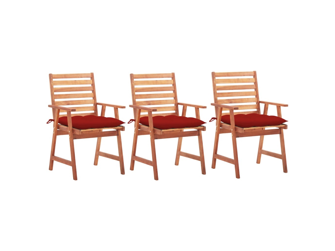 Outdoor Chair, Outdoor Chairs Vidaxl Vermelho Madeira De Acácia (n/a)