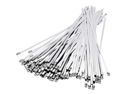 100 Abraçadeiras De Aço Inoxidável 300 Mm X 4,6 - Resistentes Para Sistemas Exaustão, Amarração, Cercas E Manutenção Toldos.-aquaforge