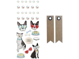 Adesivos + Etiquetas GRAINE CRÉATIVE Cão com Óculos