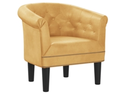 Poltrona couro VIDAXL artificial dourado