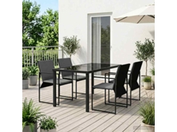 Vidaxl Conjunto de Jantar para Jardim 5 Pcs Preto e Anthracite