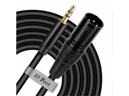 Cabo Profissional Xlr Macho Para 3,5 Mm - Adaptador De Áudio Microfone Alta Qualidade Som Superior hk -aquaforge