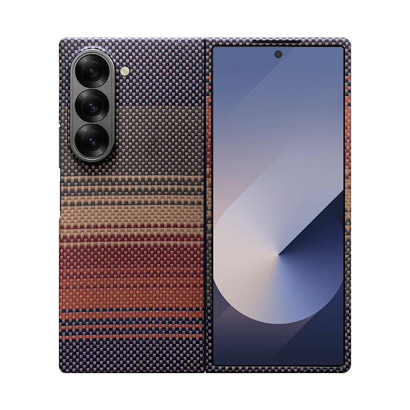 (dourado, Galaxy Z Fold6) Capa Para Celular, Design Antichoque De Dupla Camada, Com Suporte.