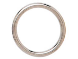 Anel Cromado Simples Prateado 25 Mmhispano Hipica