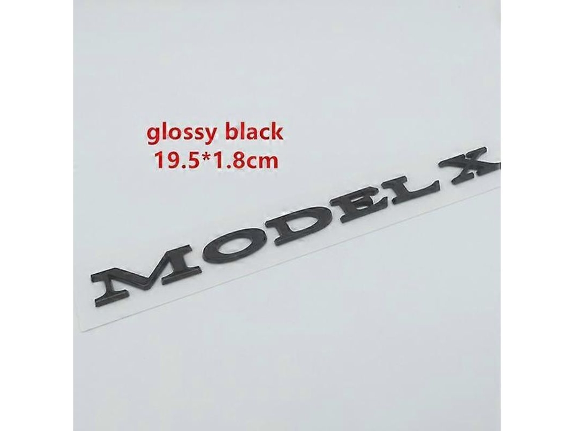 Adesivo De Emblema De Carro 3d Badge Sticker Cromado Para Veículos Model X Preto Brilhante