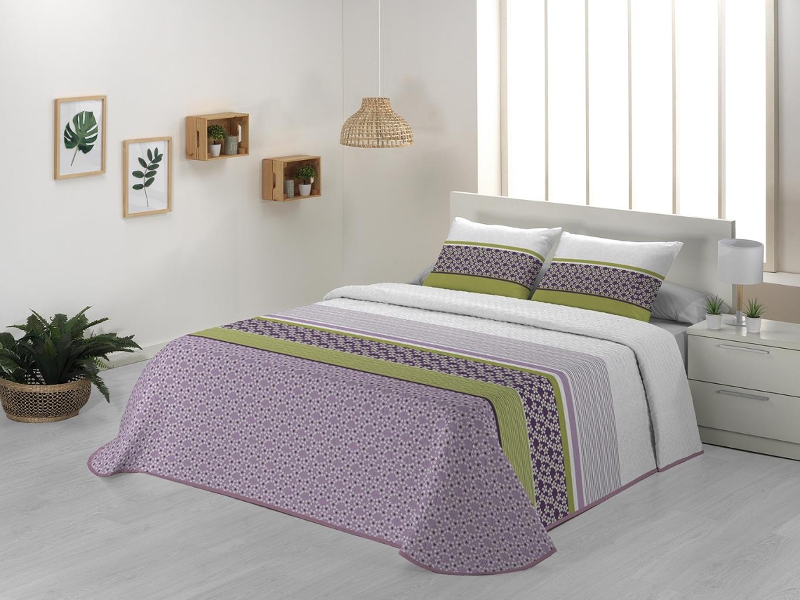 Colcha JVR Milos (Poliéster - Roxo - 180 cm)